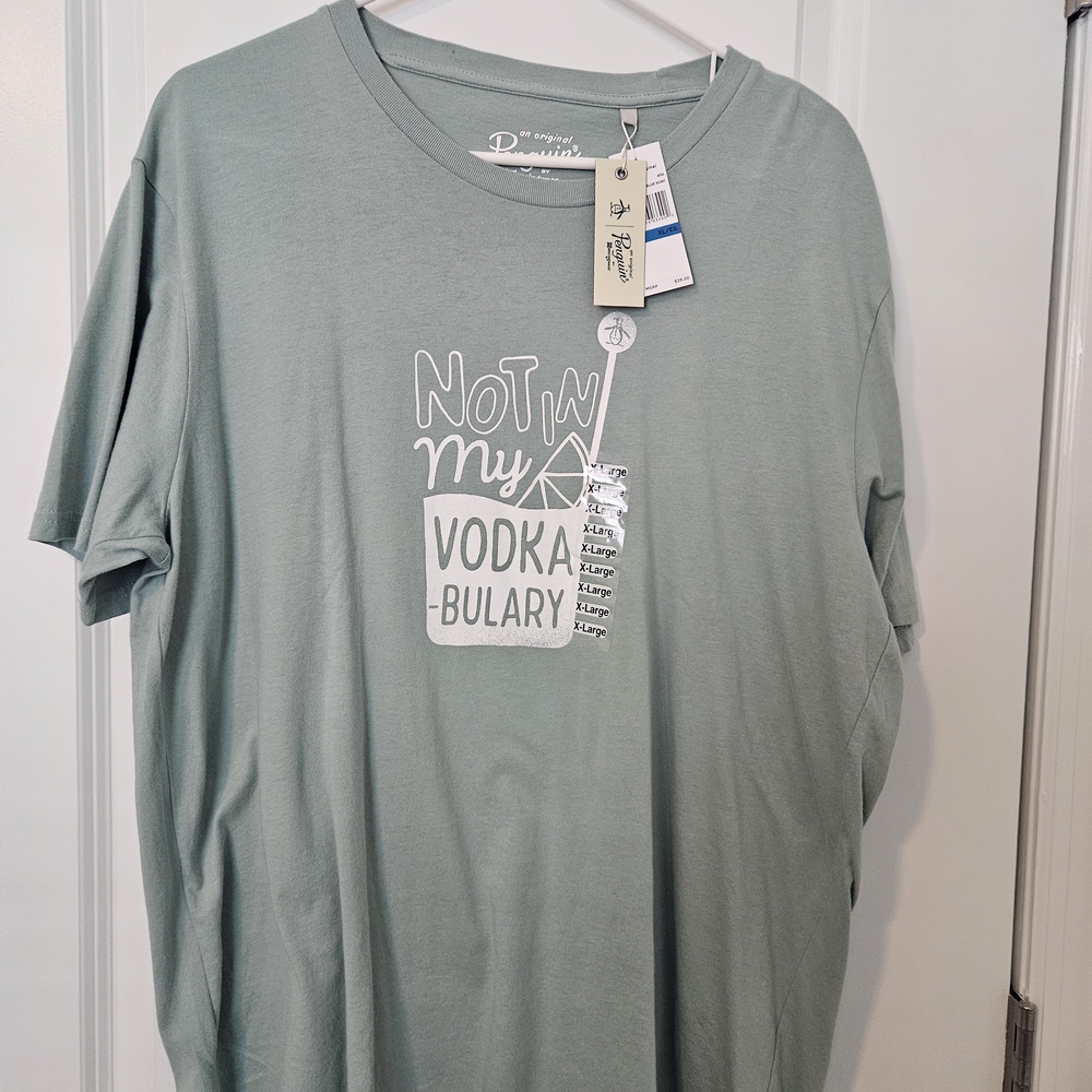 Relaxed Short Sleeve Tee - Sage Green "Not In My Vodka-bulary"